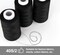 4 x 3000 Yards Serger Thread Spools Black Polyester Sewing Threads Overlock Cone